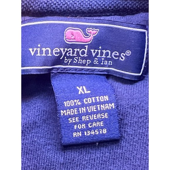 Vineyard Vines Sweater Adult XL Blue Whale 1/4 Zip Up Pullover‎  Preppy Casual - Picture 3 of 5